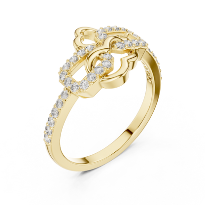 Rectangular Pave Set Lab Grown Diamond Ring