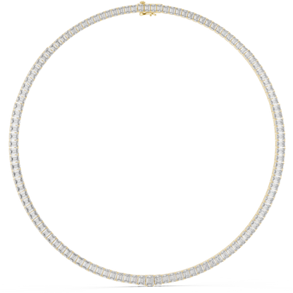Emerald Cut Lab Grown Diamond Eternity Tennis Necklace