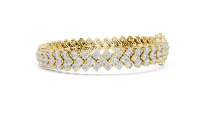 The Chevron Double-Row Round Lab Grown Diamond Tennis Bracelet.
