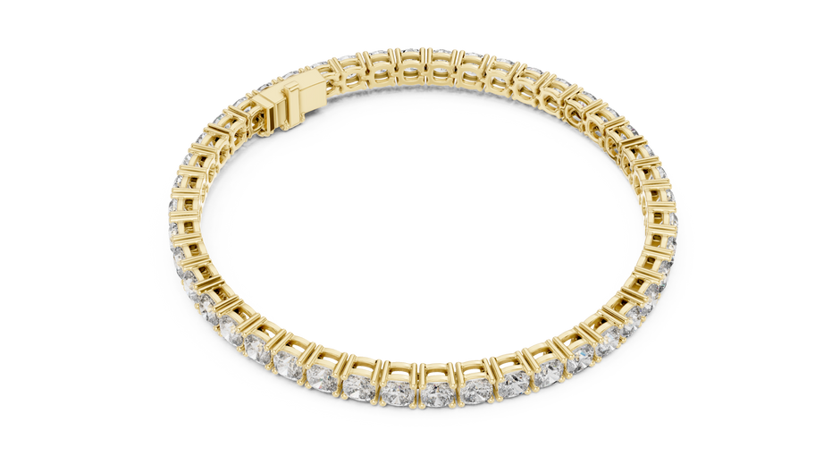The Royal Cushion Cut Lab Grown Diamond Four-Prong Tennis Bracelet.