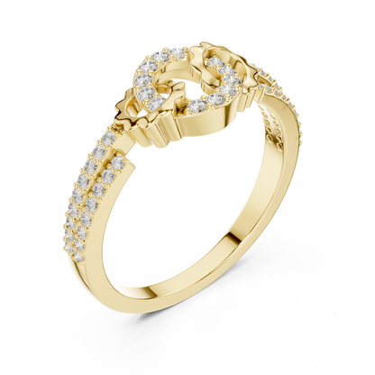 Interlocking Circular Pave Lab Grown Diamond Ring