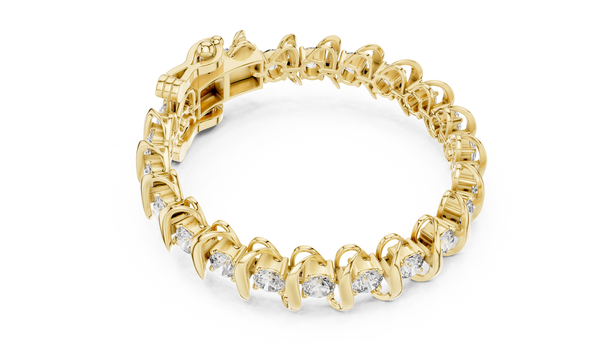 The Serpentina Swirl Lab Grown Diamond Tennis Bracelet.
