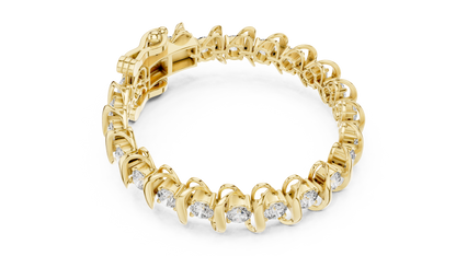 The Serpentina Swirl Lab Grown Diamond Tennis Bracelet.