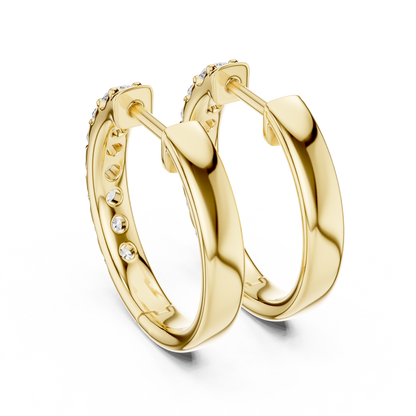 Lab Grown Diamond Shared Prong Huggies  Earrings