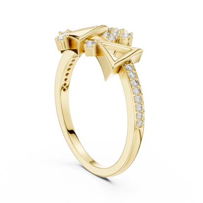 The Imperial Geometric Triangle Cluster Lab Grown Diamond Ring.