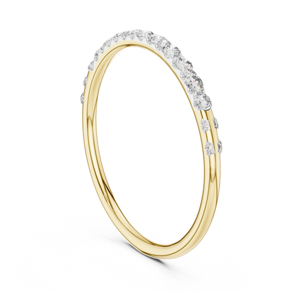 Half Eternity Pave Set Lab Grown Diamond Ring