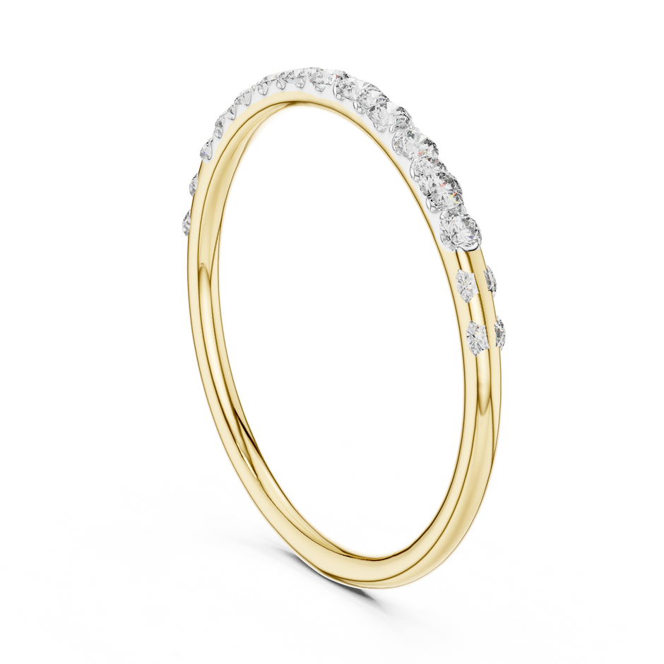 Half Eternity Pave Set Lab Grown Diamond Ring