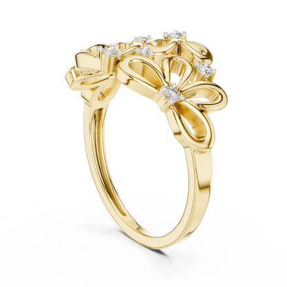 Botanical Blossom Cluster Lab Grown Diamond Ring