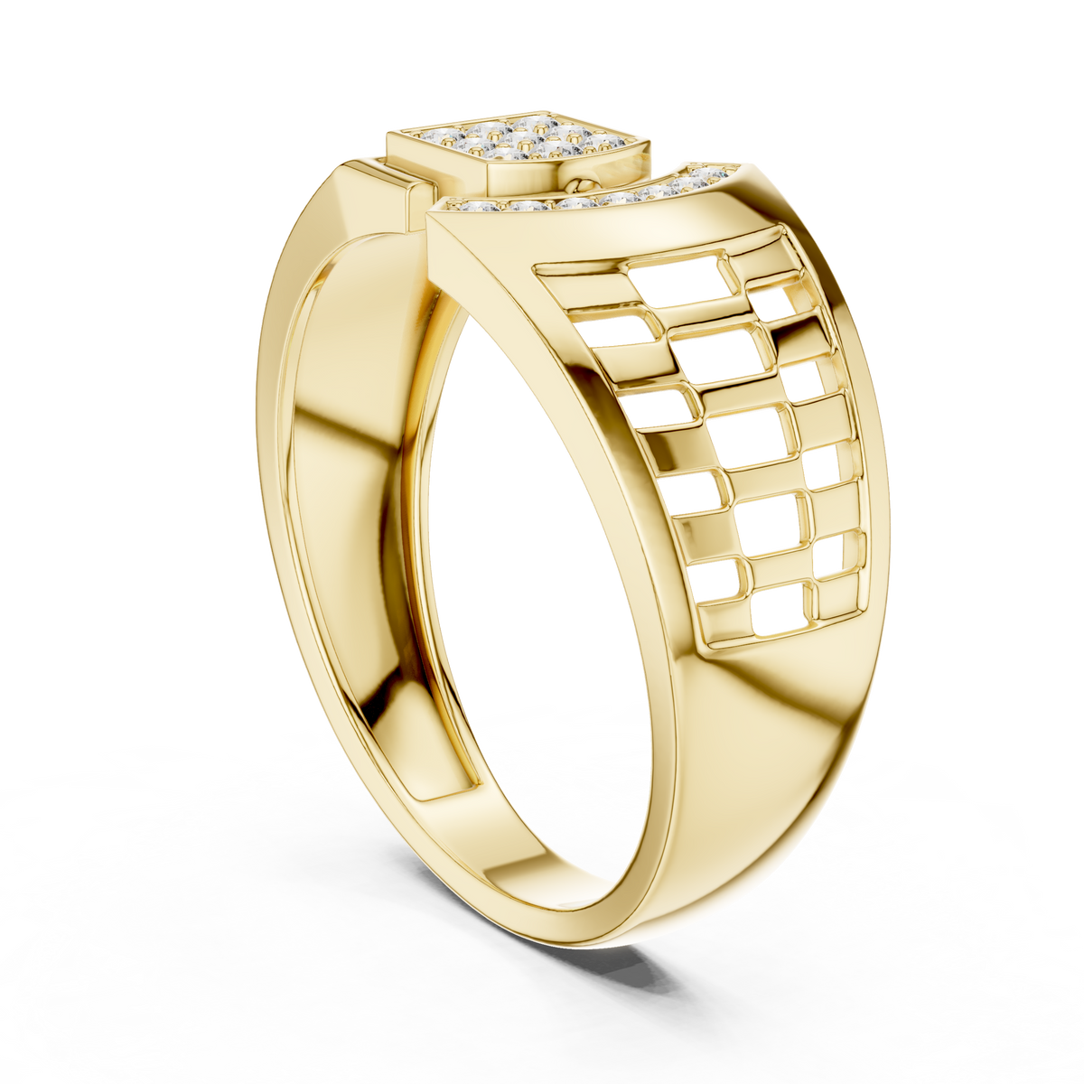 The Imperial Asymmetrical Square & Curved Arch Bypass Lab Grown Diamond Ring
