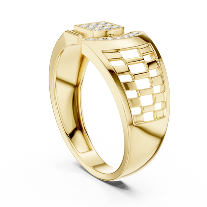 The Imperial Asymmetrical Square & Curved Arch Bypass Lab Grown Diamond Ring
