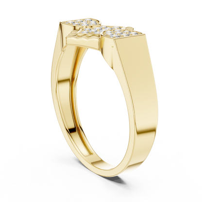 The Imperial Geometric Tiered Pave Cluster Lab Grown Diamond Ring