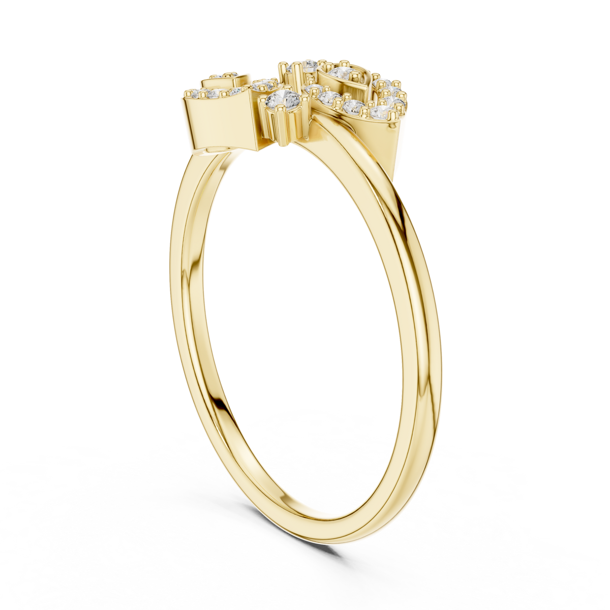Teardrop Pave Set Cluster Lab Grown Diamond Ring