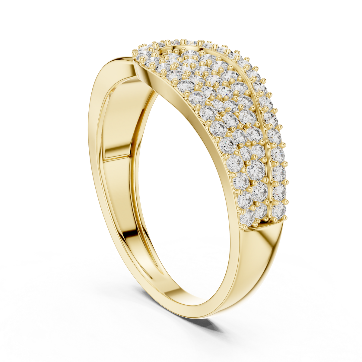 The Royal Oval Cluster Swirl Halo Bypass Lab Grown Diamond Ring