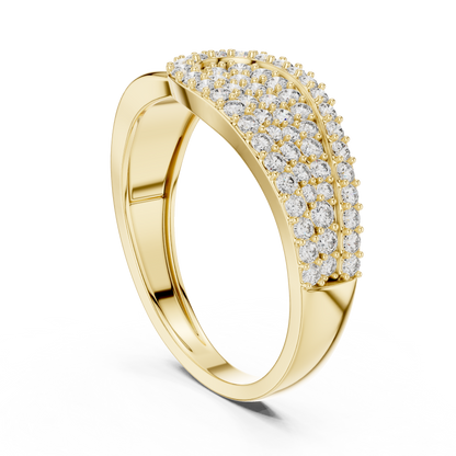 The Royal Oval Cluster Swirl Halo Bypass Lab Grown Diamond Ring