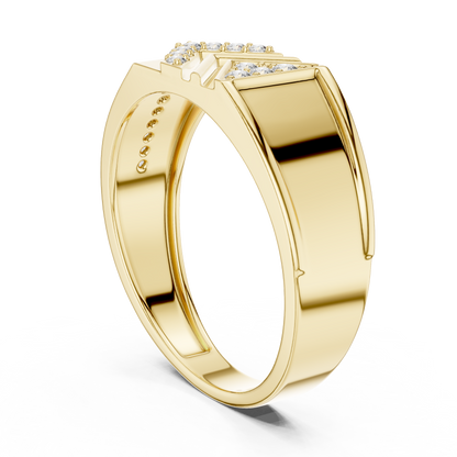 Geometric Openwork Chevron Arrow Lab Grown Diamond Ring