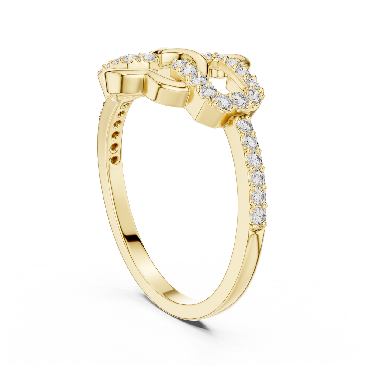 Rectangular Pave Set Lab Grown Diamond Ring