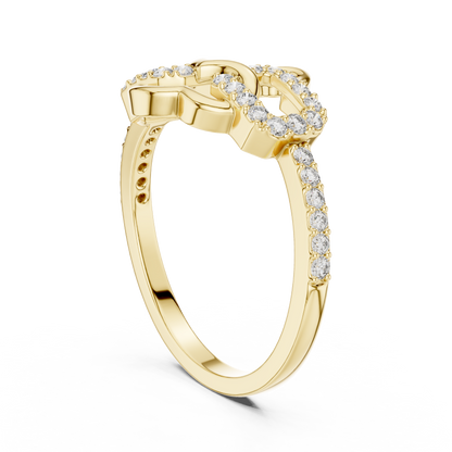 Rectangular Pave Set Lab Grown Diamond Ring