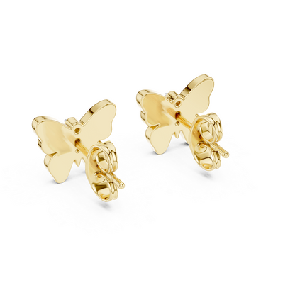 Round Pave Butterfly Motif Lab Grown Diamond Earring