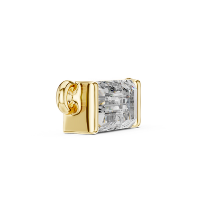 Horizontal 0.30ct Baguette Cut Lab Grown Diamond  Pendant
