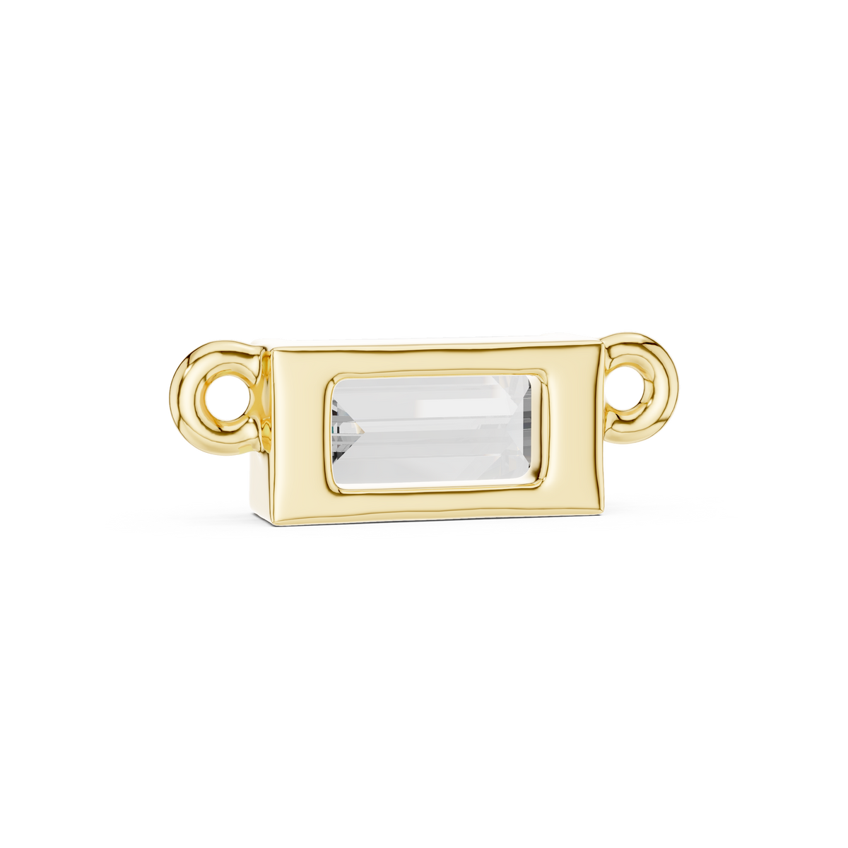 Horizontal 0.30ct Baguette Cut Lab Grown Diamond  Pendant