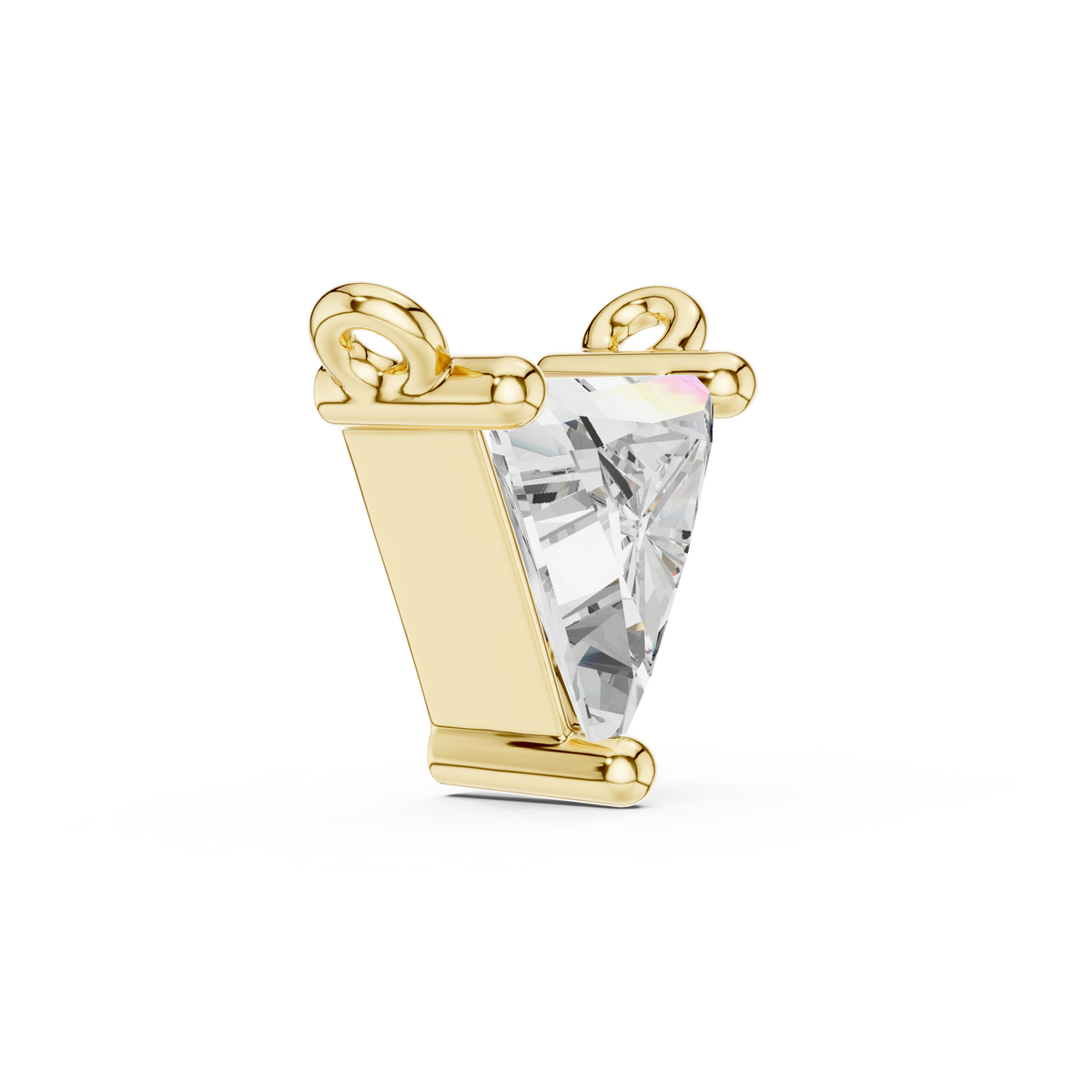0.70ct Trillion Cut Lab Grown Diamond Sliding Pendant