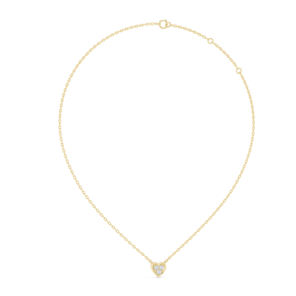 Three-Stone Heart Cluster Lab Grown Diamond Sliding Pendant