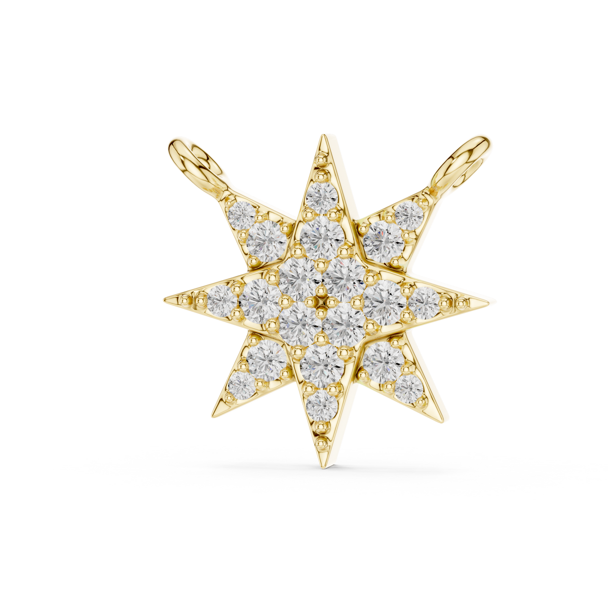 Celestial Eight-Point Starburst Pavé Lab Grown Diamond Statement Pendant