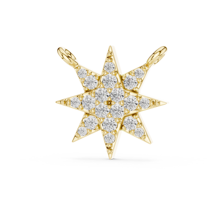 Celestial Eight-Point Starburst Pavé Lab Grown Diamond Statement Pendant