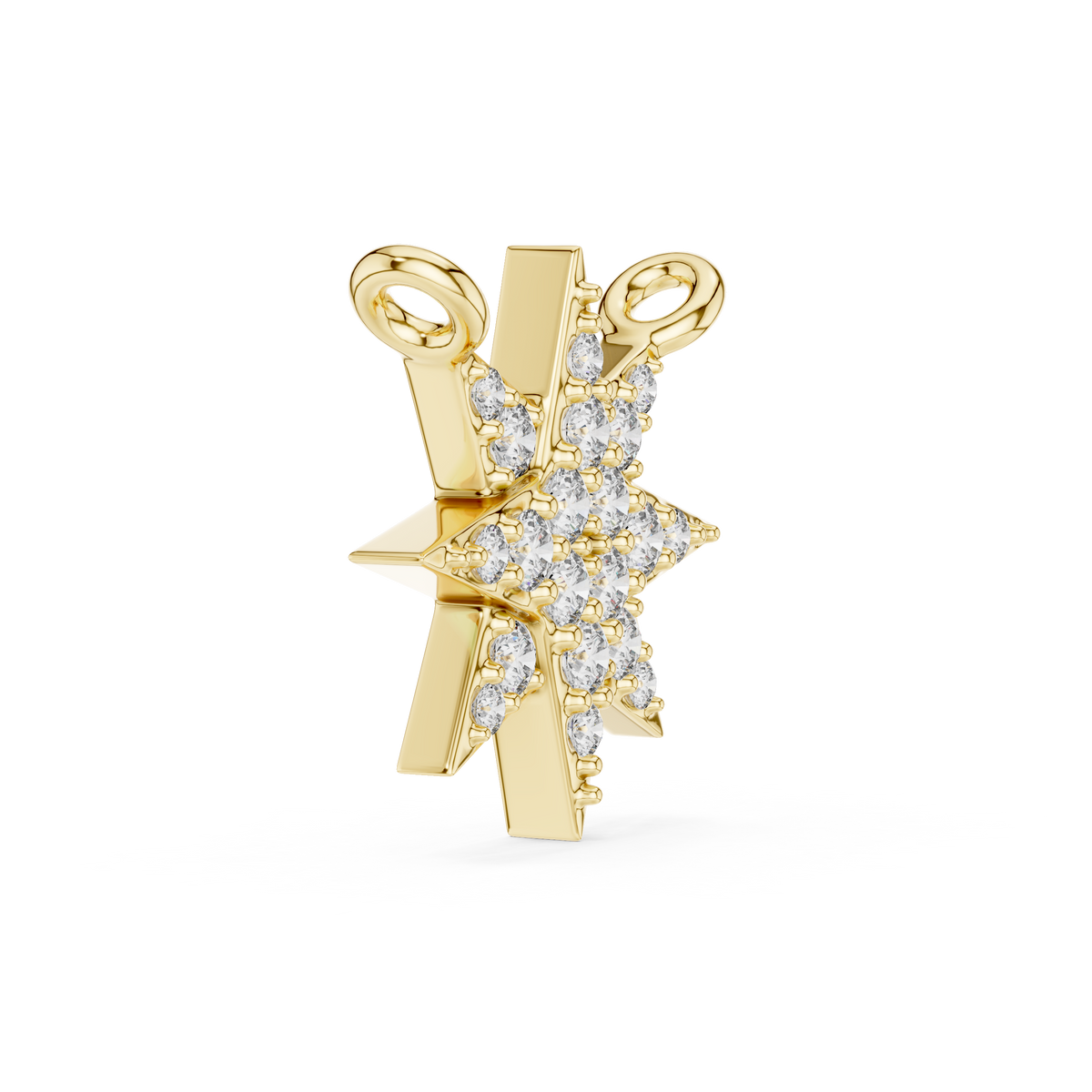 Celestial Eight-Point Starburst Pavé Lab Grown Diamond Statement Pendant