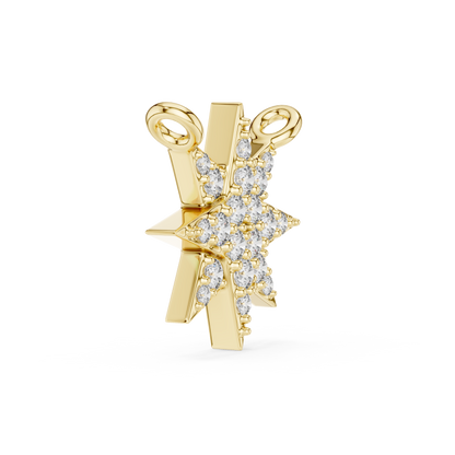 Celestial Eight-Point Starburst Pavé Lab Grown Diamond Statement Pendant