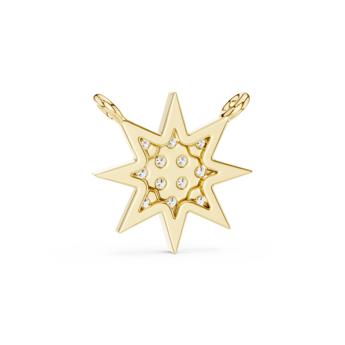 Celestial Eight-Point Starburst Pavé Lab Grown Diamond Statement Pendant
