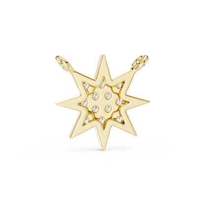 Celestial Eight-Point Starburst Pavé Lab Grown Diamond Statement Pendant