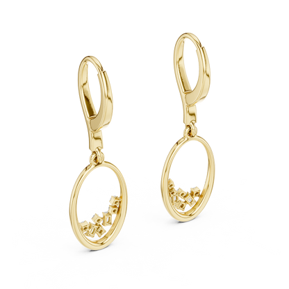 Lab Grown Diamond Oval Cluster Drop Dangle Earrings