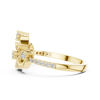 Vintage-Inspired Swirl Filigree Fashion Lab Grown Diamond Ring
