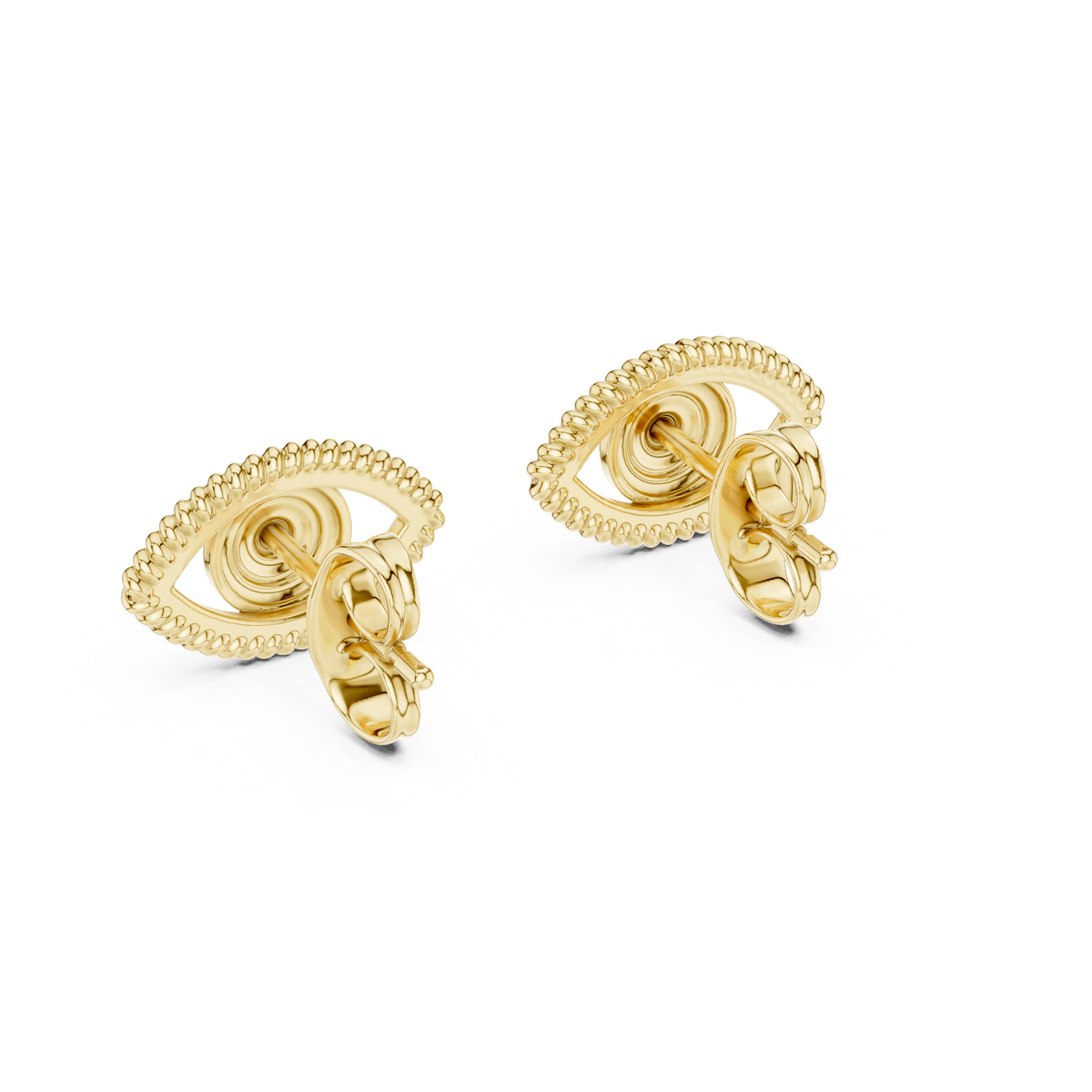 Evil Eye Enamel Gold Stud Earring