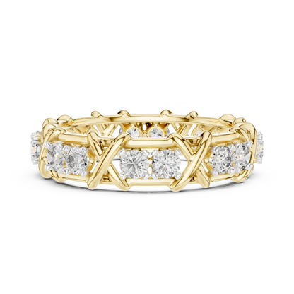 X Motif Eternity Lab Grown Diamond Ring