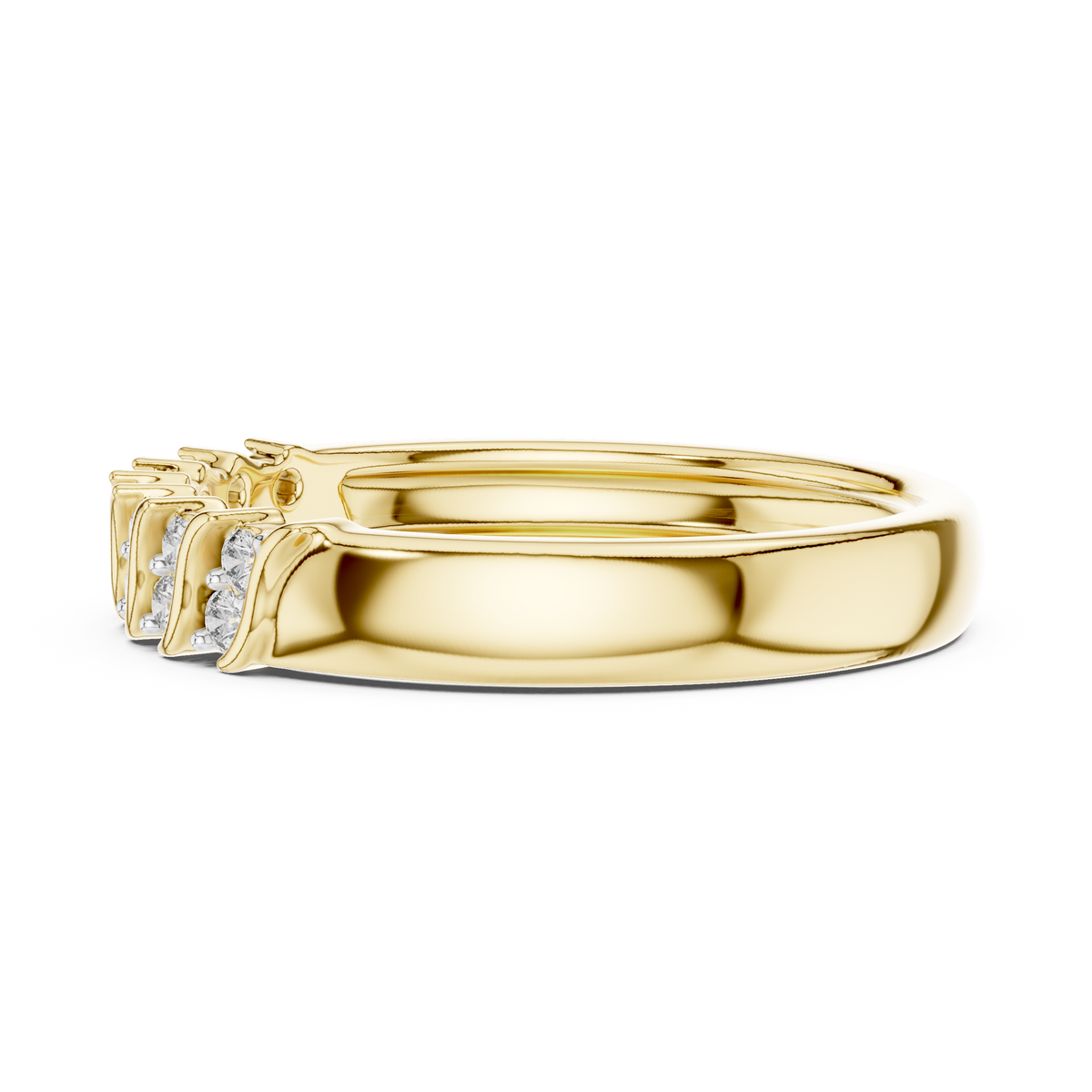 Swirl S-Curve Pave Set Lab Grown Diamond Ring