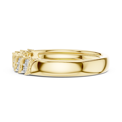 Swirl S-Curve Pave Set Lab Grown Diamond Ring