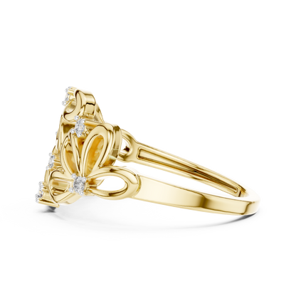 Botanical Blossom Cluster Lab Grown Diamond Ring