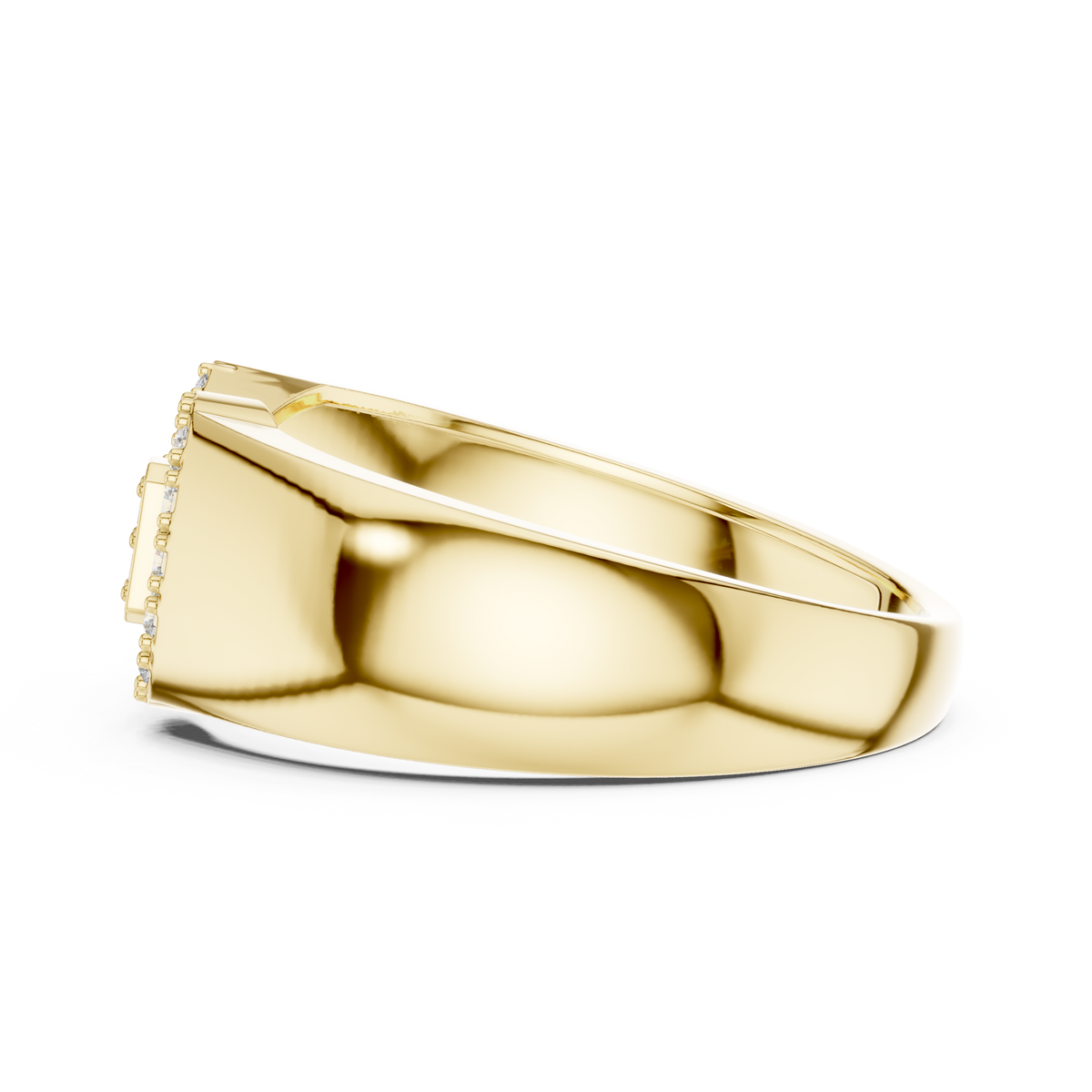 Geometric Bowtie Key Motif Pave Lab Grown Diamond Ring
