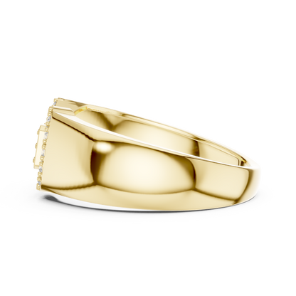 Geometric Bowtie Key Motif Pave Lab Grown Diamond Ring