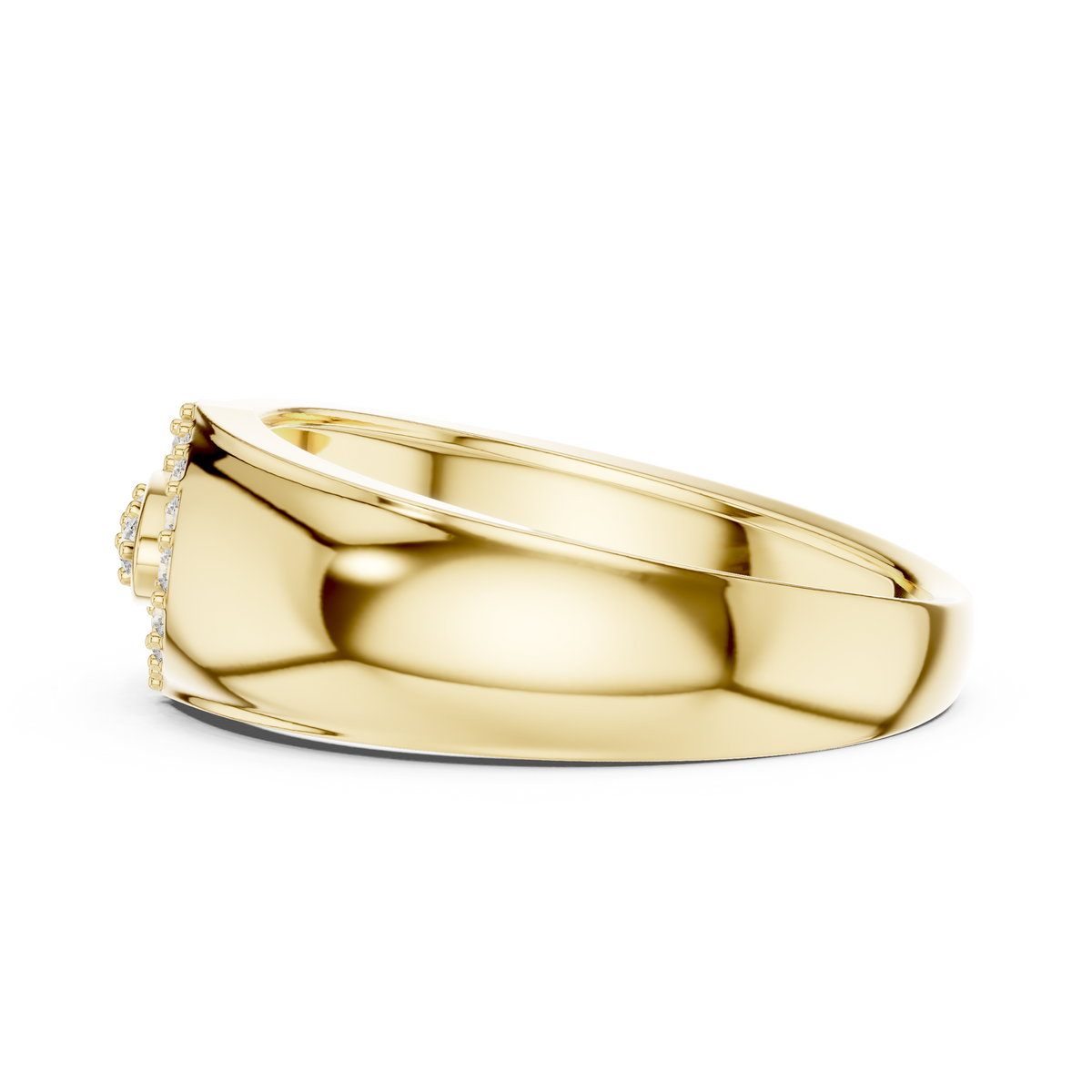 Marquise Eye Motif Oval Pave Set Center Lab Grown Diamond Ring