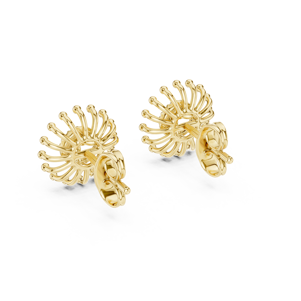 Round Cut Sunburst Cluster Lab Grown Diamond Earring