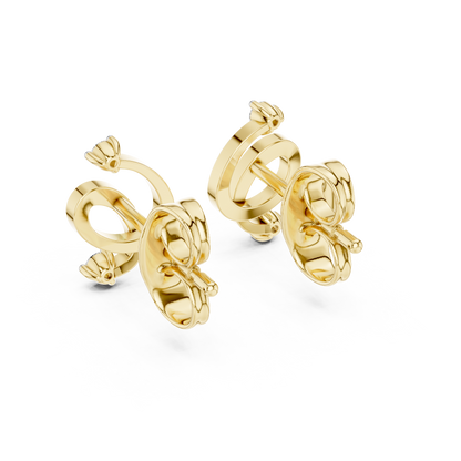 Round Cut Swirl Stud Lab Grown Diamond Earring