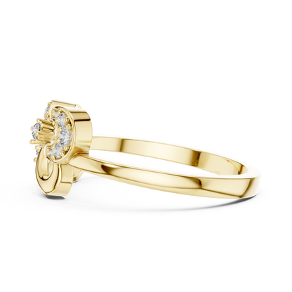 Interlocking Heart Pave Lab Grown Diamond Ring