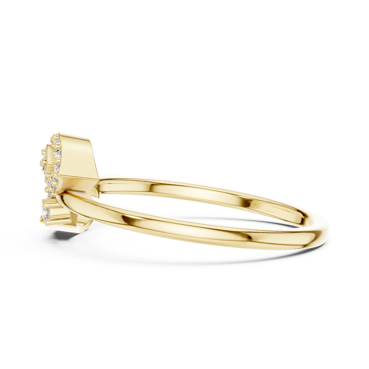 Teardrop Pave Set Cluster Lab Grown Diamond Ring