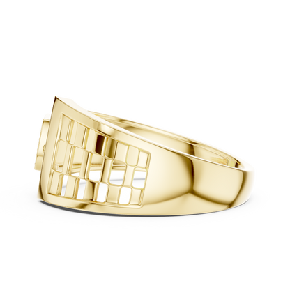 The Imperial Asymmetrical Square & Curved Arch Bypass Lab Grown Diamond Ring