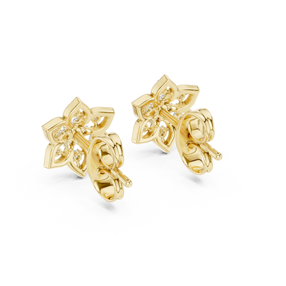 Round Cluster Star Blossom Lab Grown Diamond Earring
