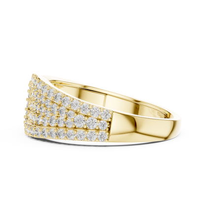 The Royal Oval Cluster Swirl Halo Bypass Lab Grown Diamond Ring