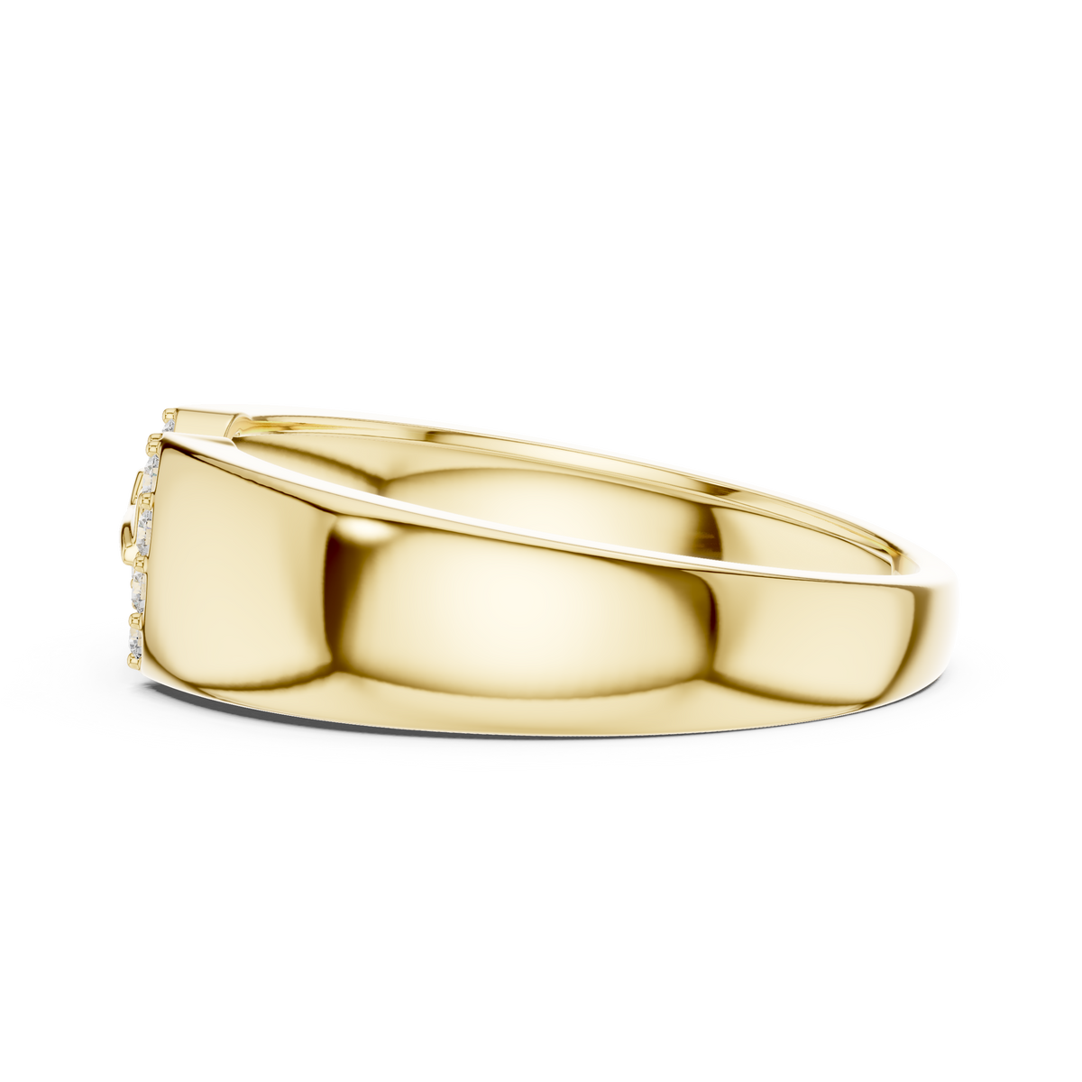 Interlocking Link Key Motif Pave Lab Grown Diamond Ring